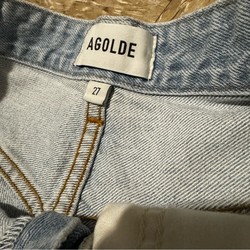 NWT AGOLDE $278 Vana Fold waist Jean in spark size 27 - Picture 7 of 11
